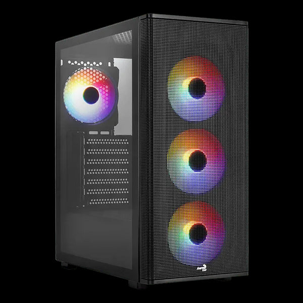 Aerocool Designer Mid-Tower Gaming Case (4x 120mm ARGB Fans Included)